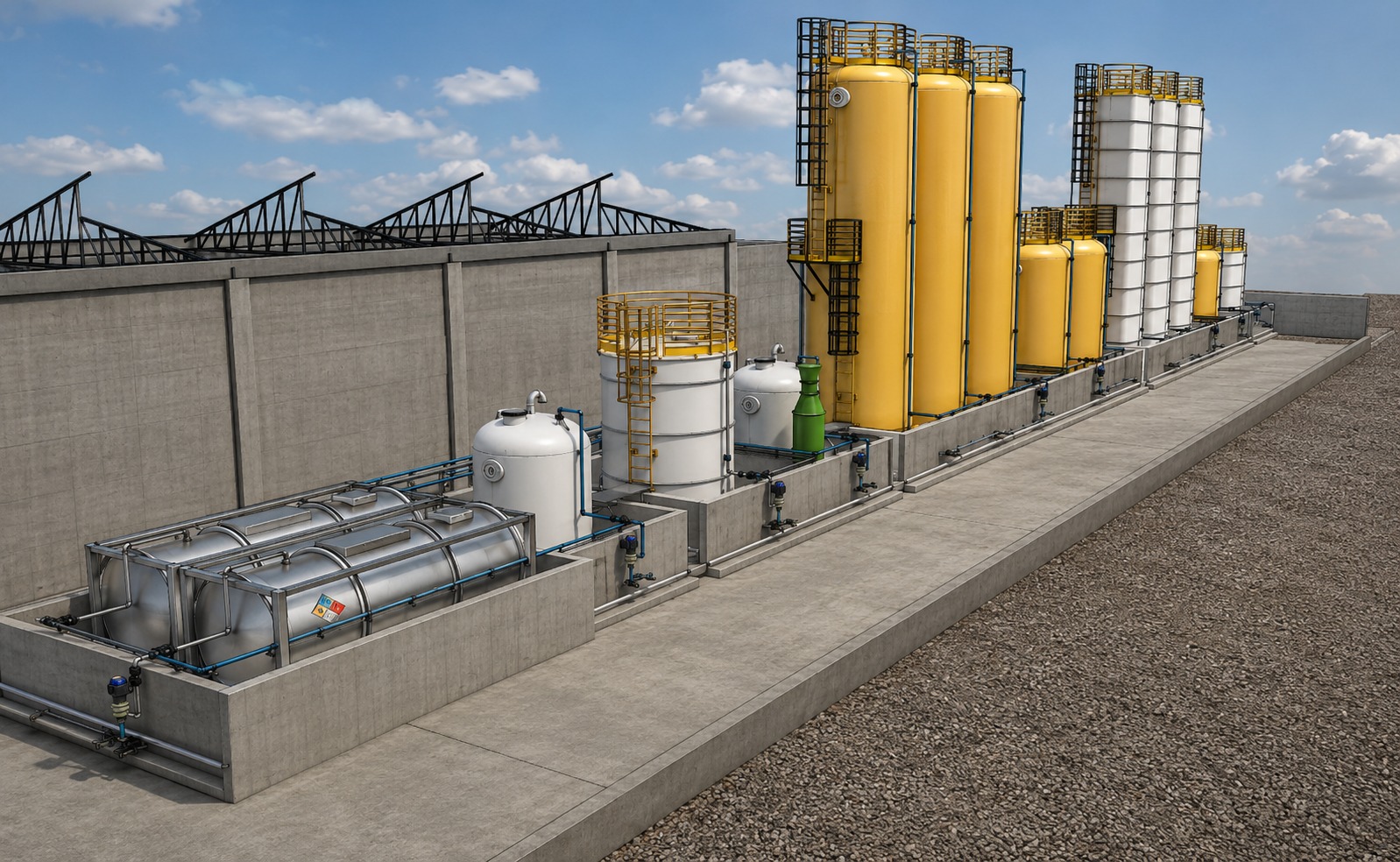 Planta química industrial